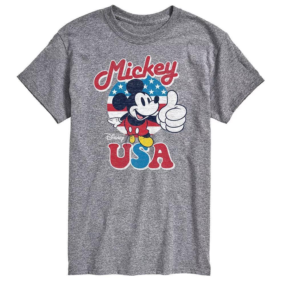 Disney's Mickey Mouse Men's USA Graphic Tee, Size: XXL, Gray Product Image