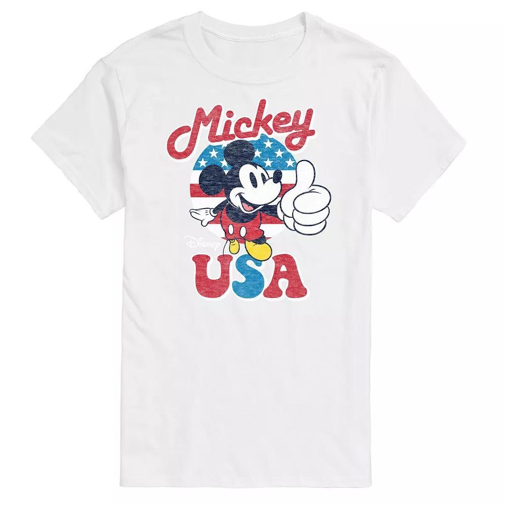 Disneys Mickey Mouse Big & Tall USA Graphic Tee, Mens Product Image
