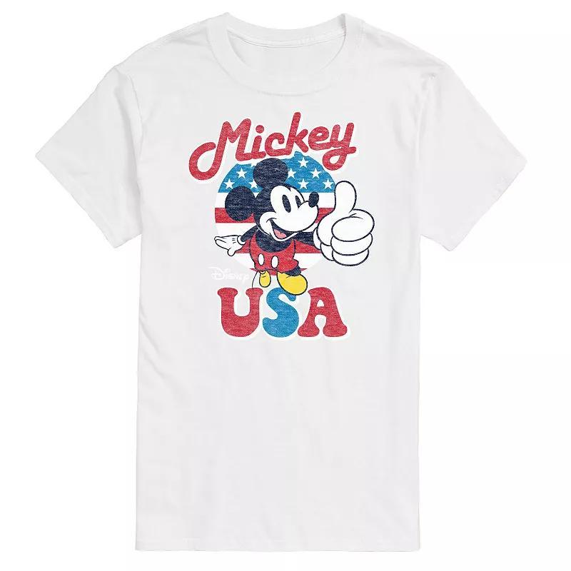 Disneys Mickey Mouse Big & Tall USA Graphic Tee, Mens Product Image