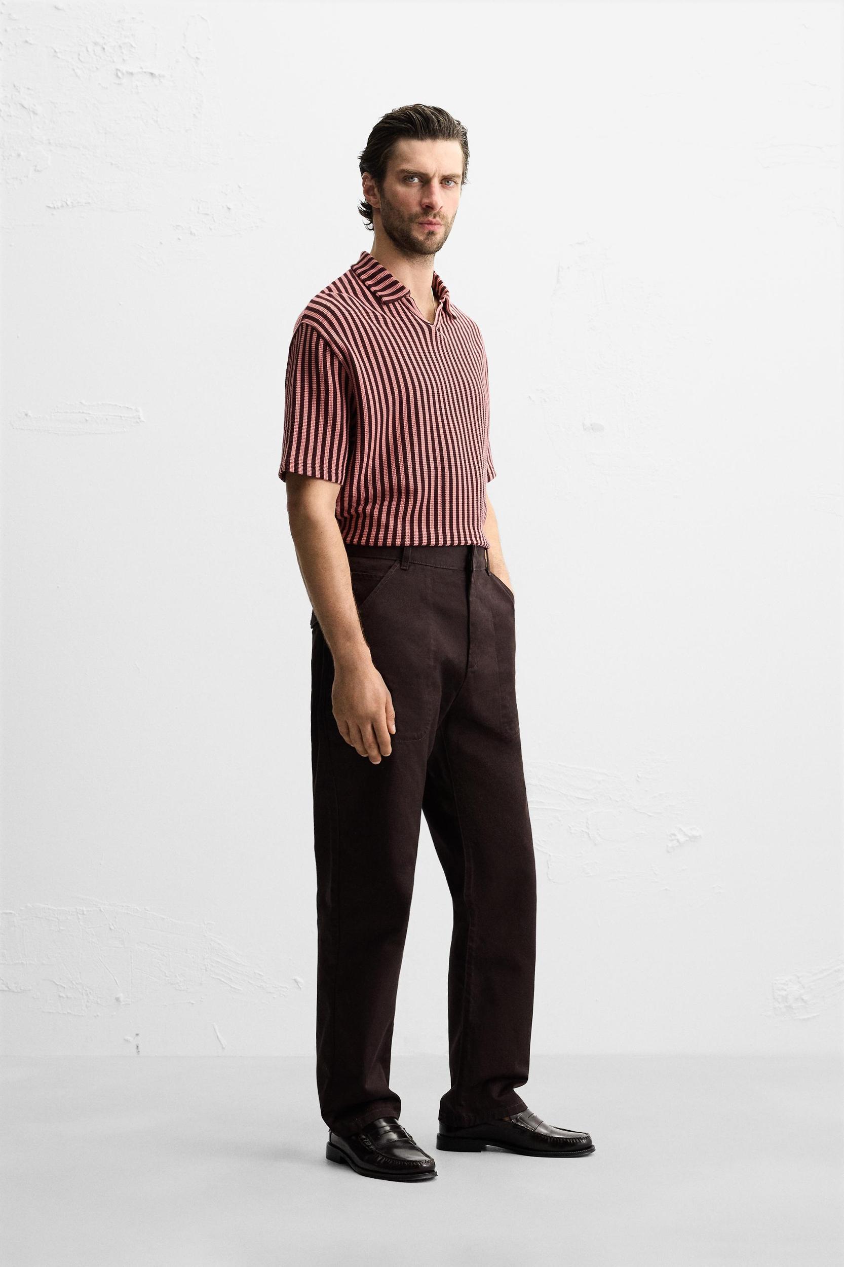 STRIPED JACQUARD POLO SHIRT Product Image