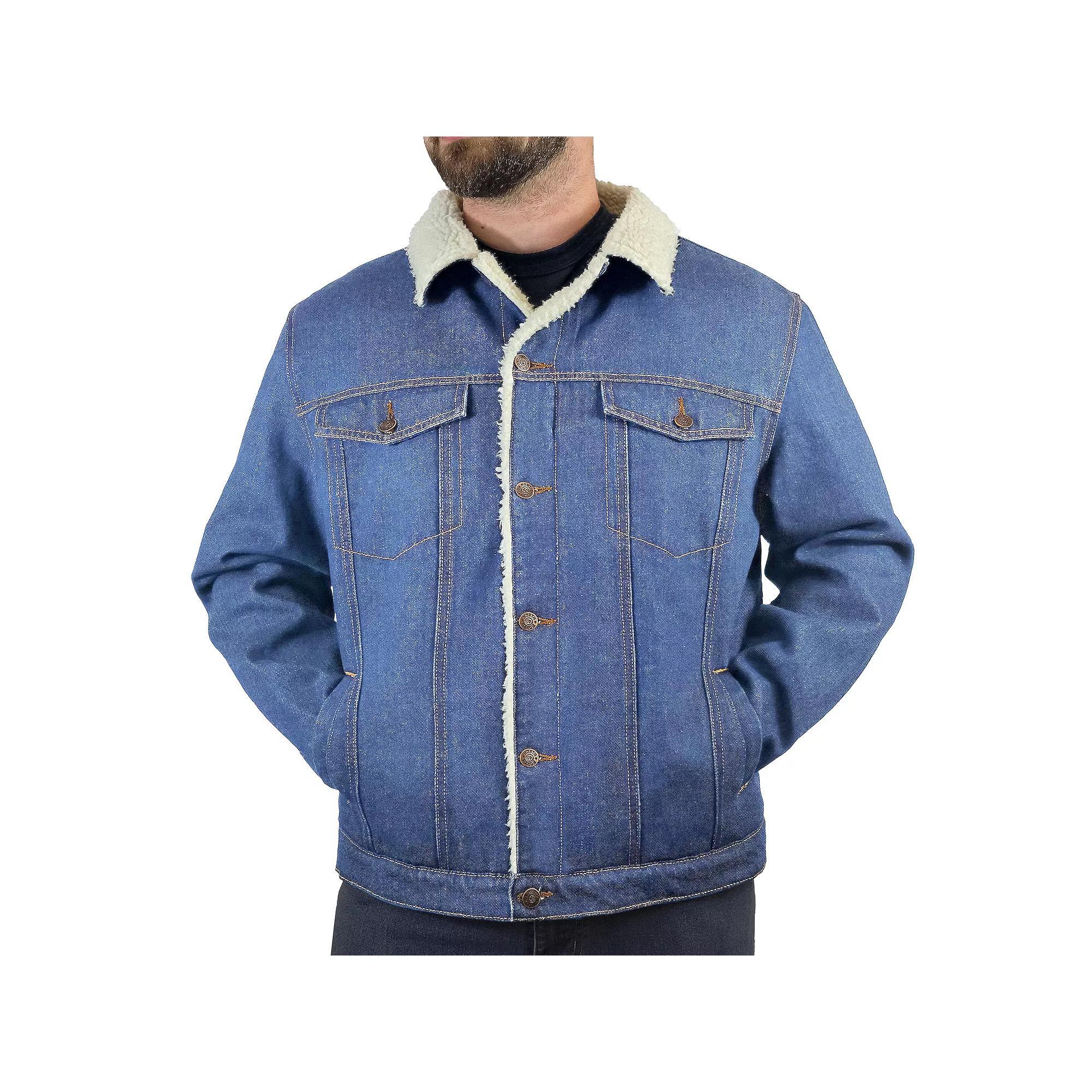 Men's Victory Outfitters Sherpa Lined Denim Jacket, Size: XXL, Dark Blue Product Image