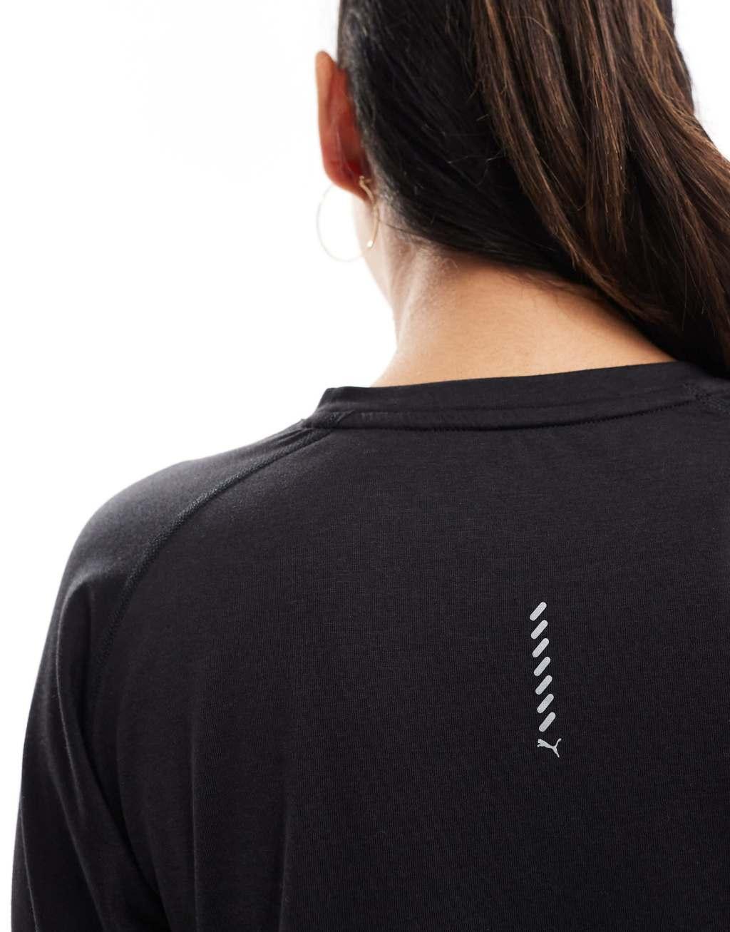 PUMA Run long sleeve t-shirt in black Product Image