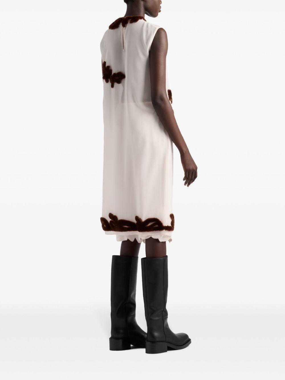 floral-embroidered silk midi dress Product Image