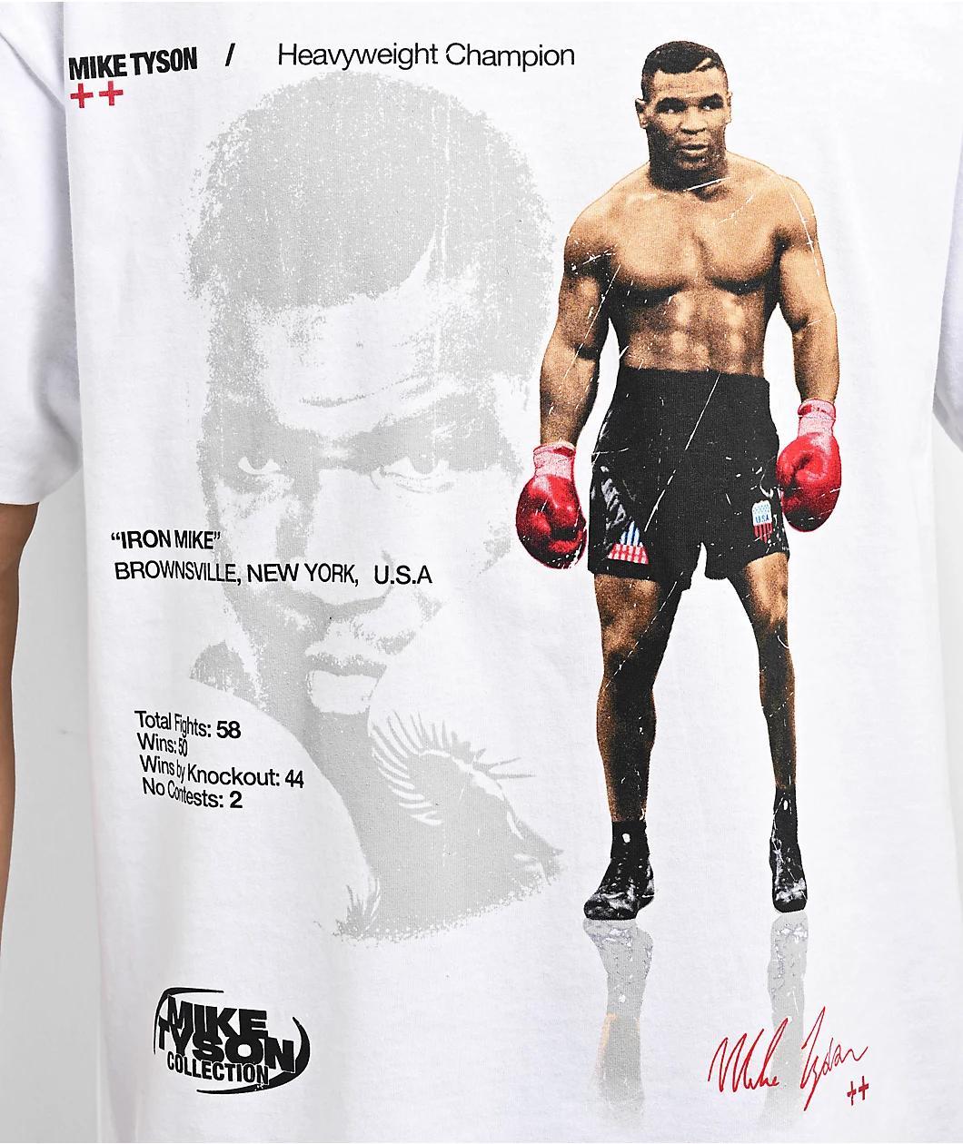 Mike Tyson Faceoff Stats White T-Shirt Product Image