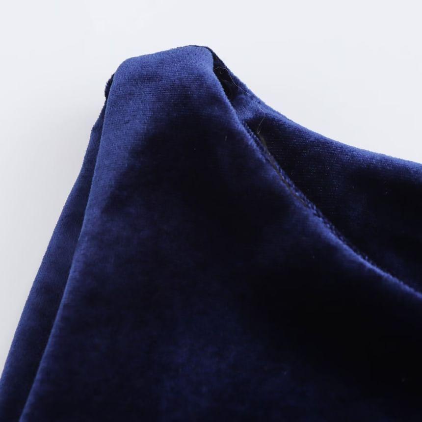 Sleeveless Plain Bow Mini A-Line Dress Product Image