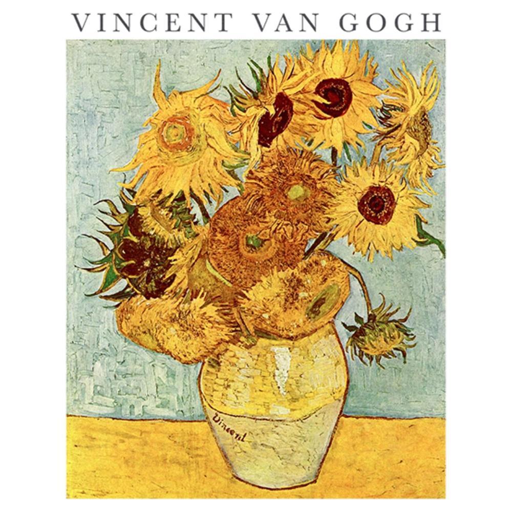 Women's Vincent Van Gogh Sunflowers Relaxed Fit Graphic Tee, Girl's, Size: XXL, White Product Image