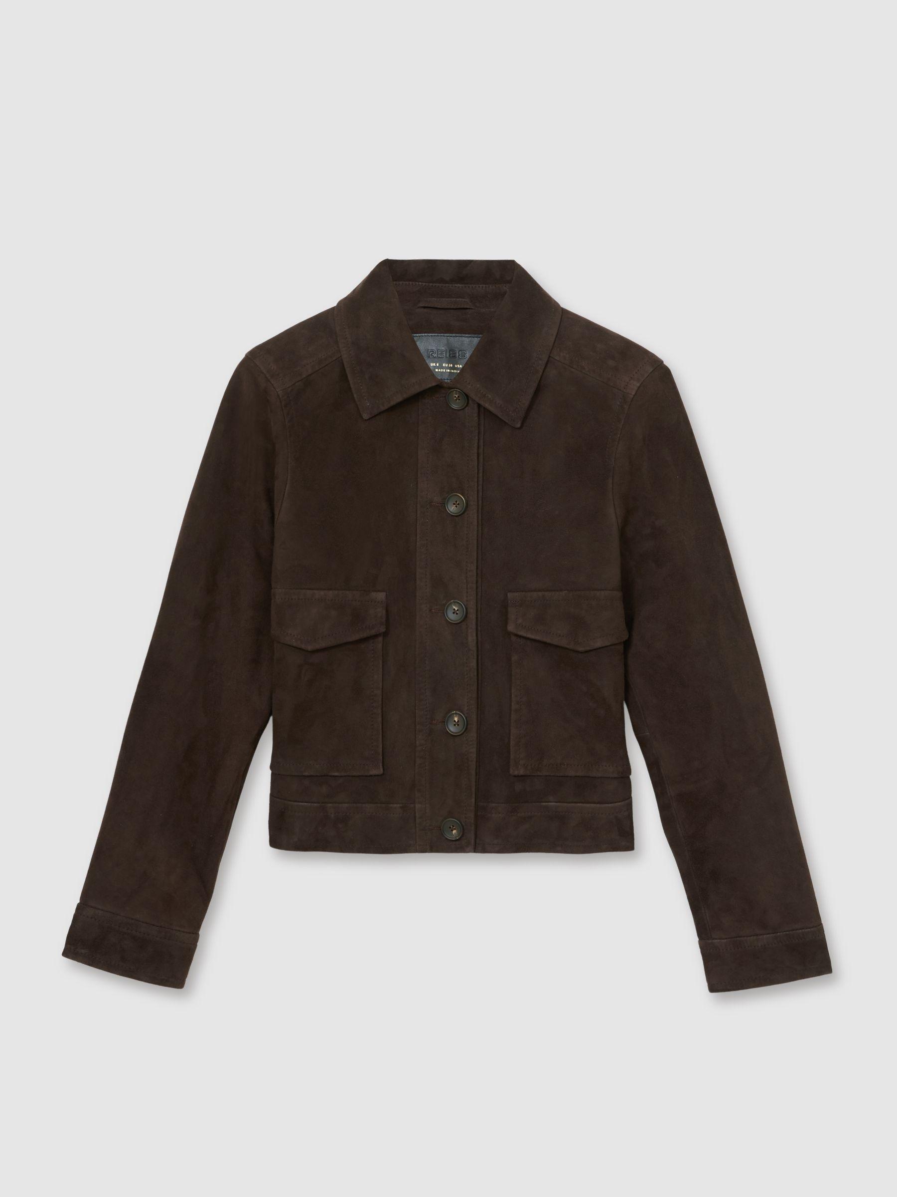 Trucker Jacket in Chocolate Brown Product Image