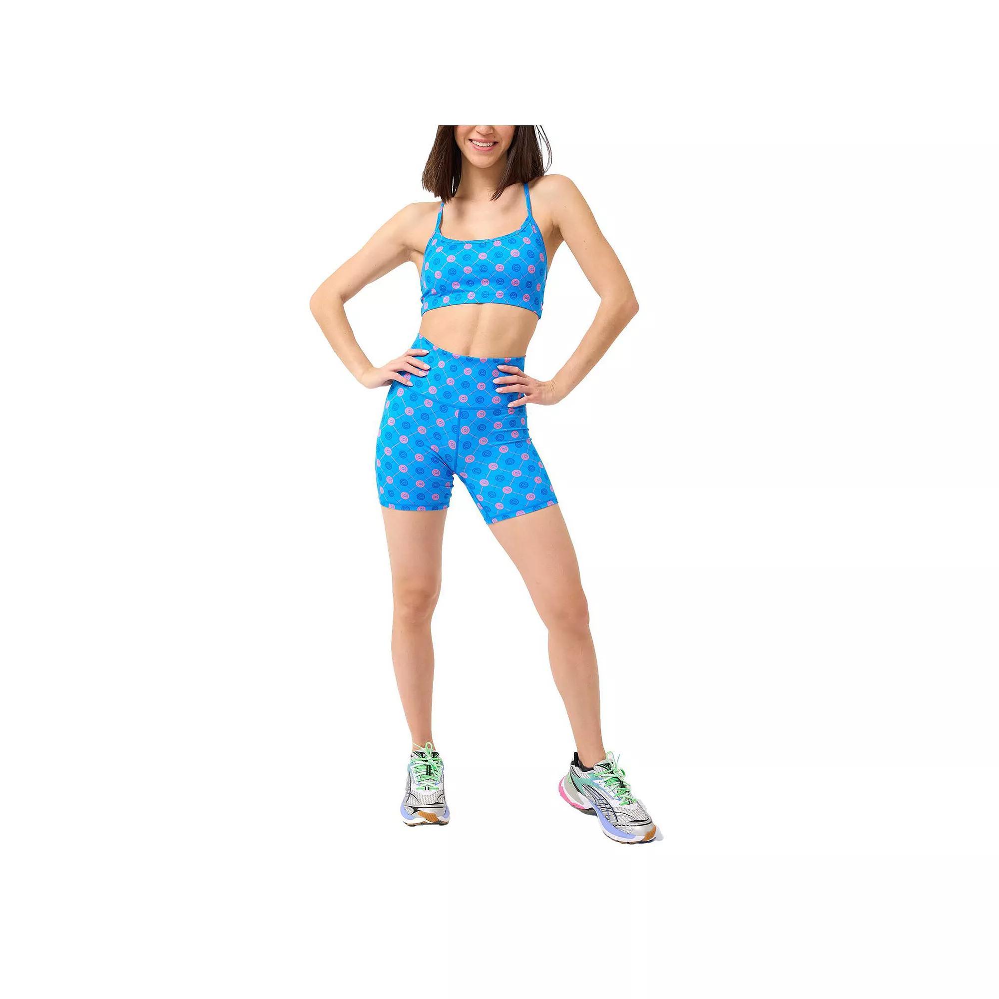 Women's Terez Blue Chicago Cubs TLC Printed High-Waisted Bike Shorts, Size: Medium Product Image