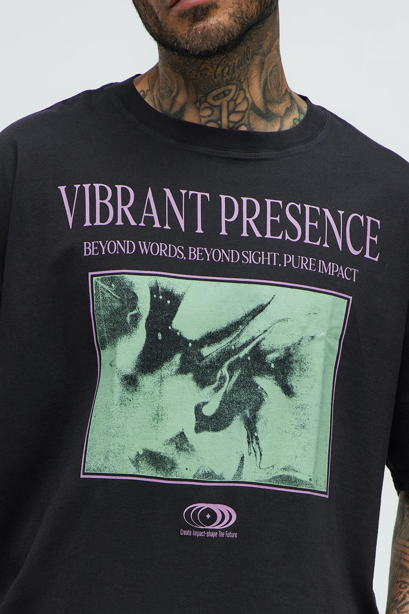 Vibrant Presence Oversized Short Sleeve Tee - Black Product Image