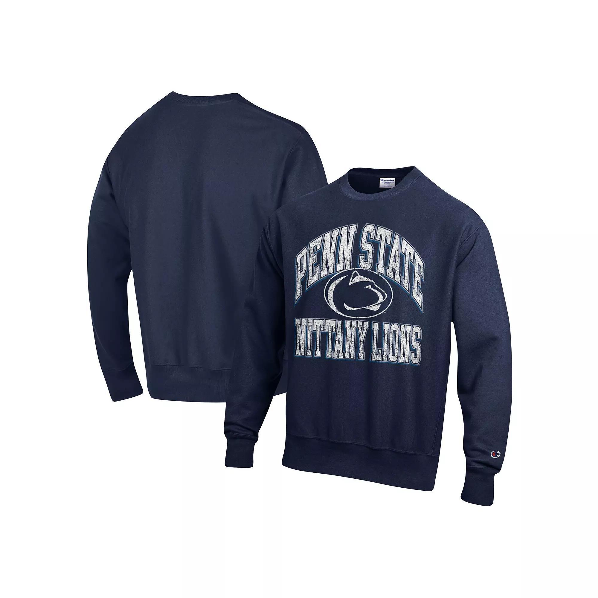 Men's Champion Purple Clemson Tigers Vault Late Night Reverse Weave Pullover Sweatshirt, Size: Medium Product Image