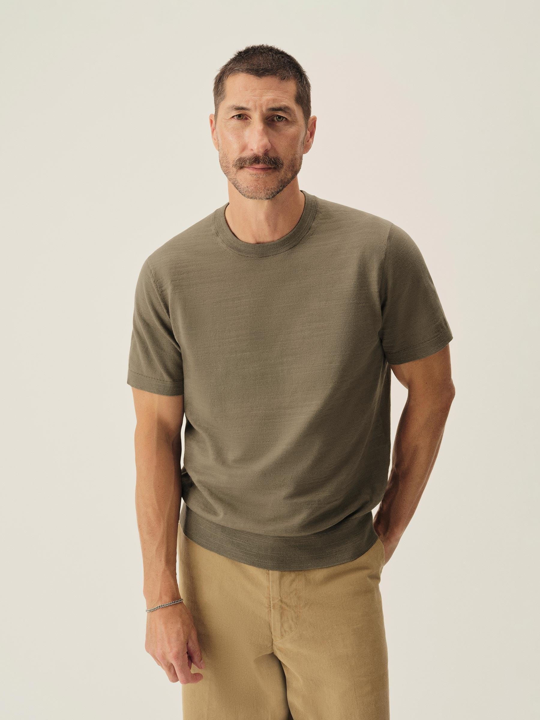 Light Olive Avalon Knit Classic Tee Product Image