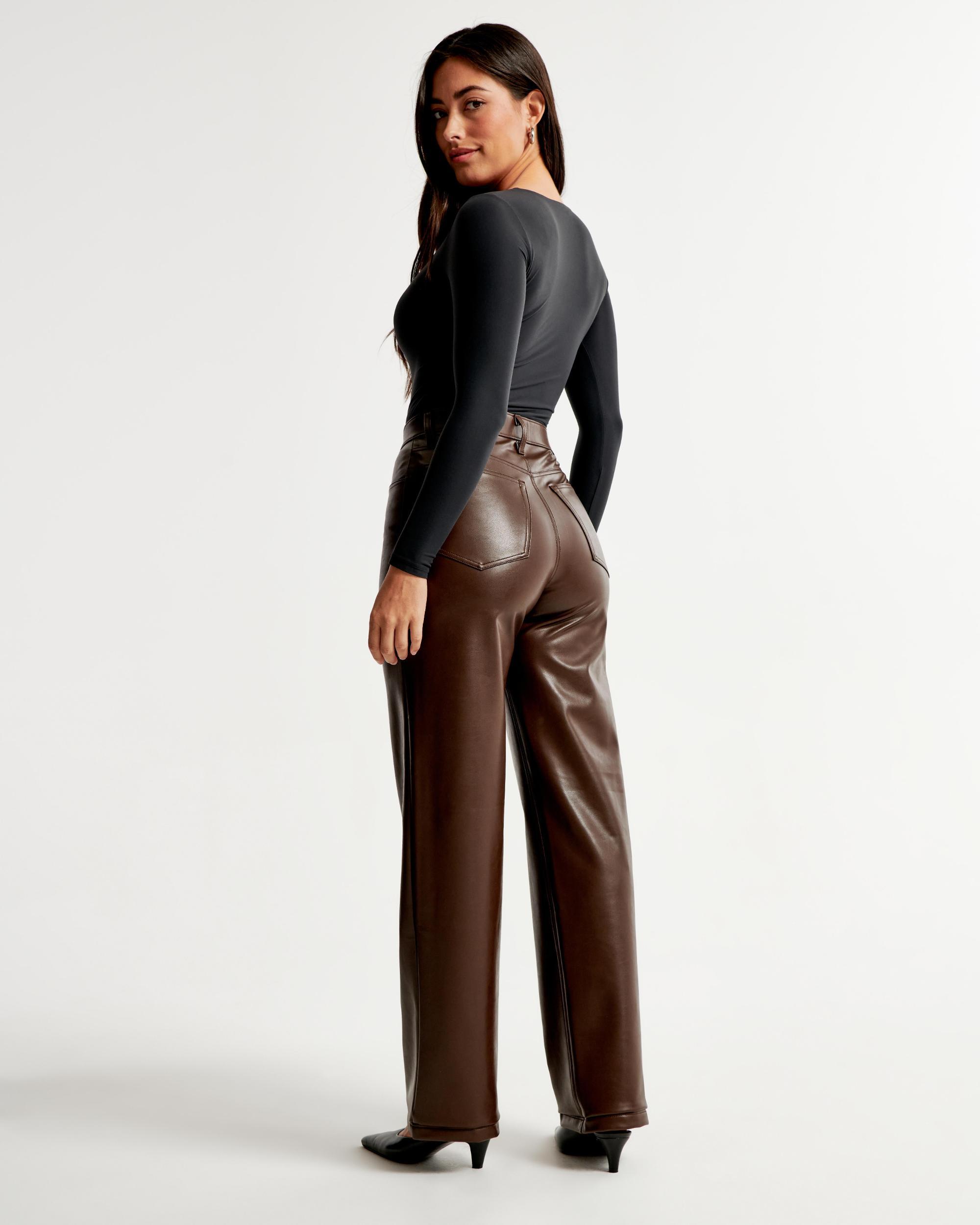 Curve Love Vegan Leather 90s Relaxed Pant Product Image