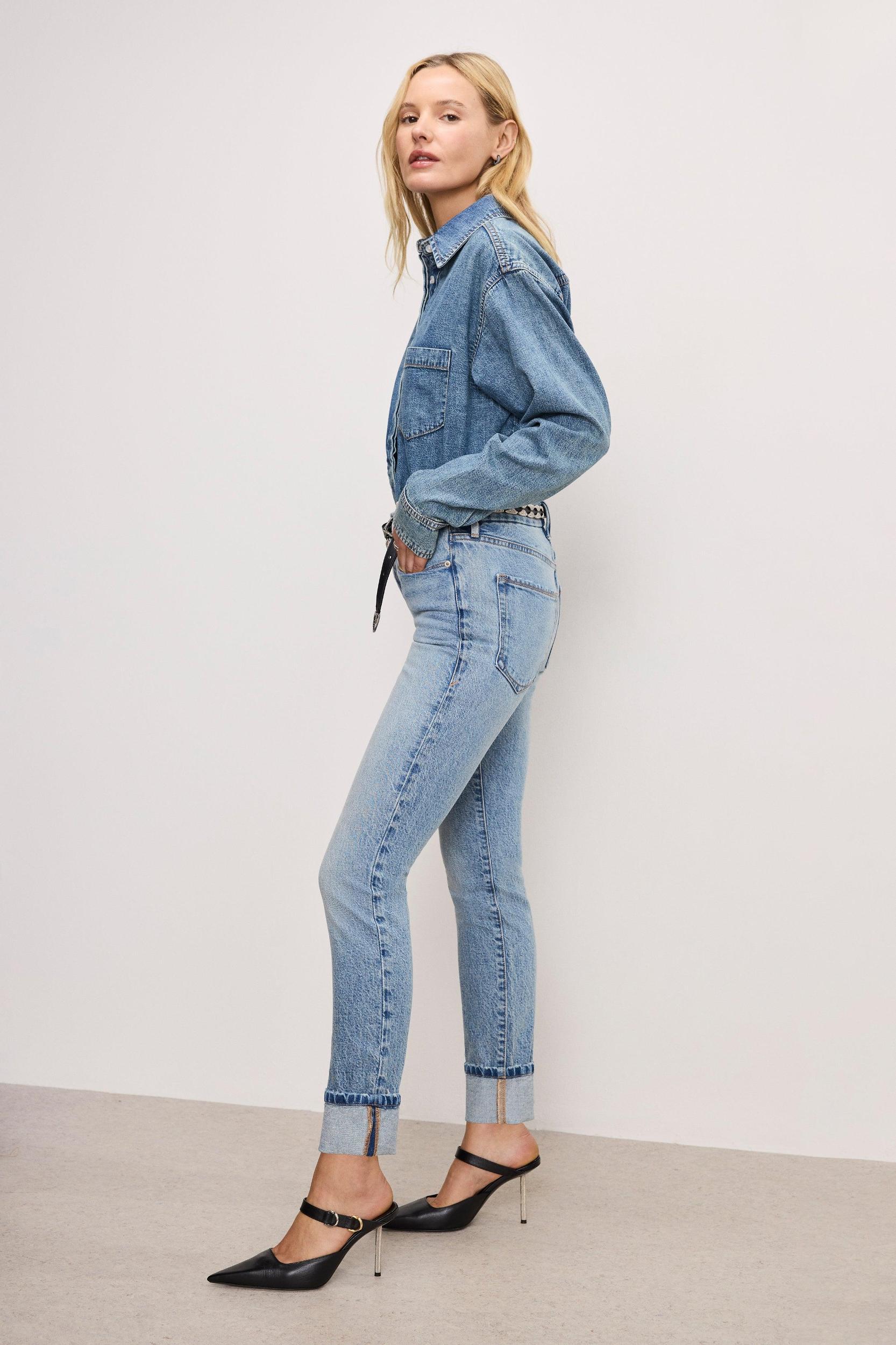 GOOD CLASSIC SLIM STRAIGHT JEANS | INDIGO754 Product Image