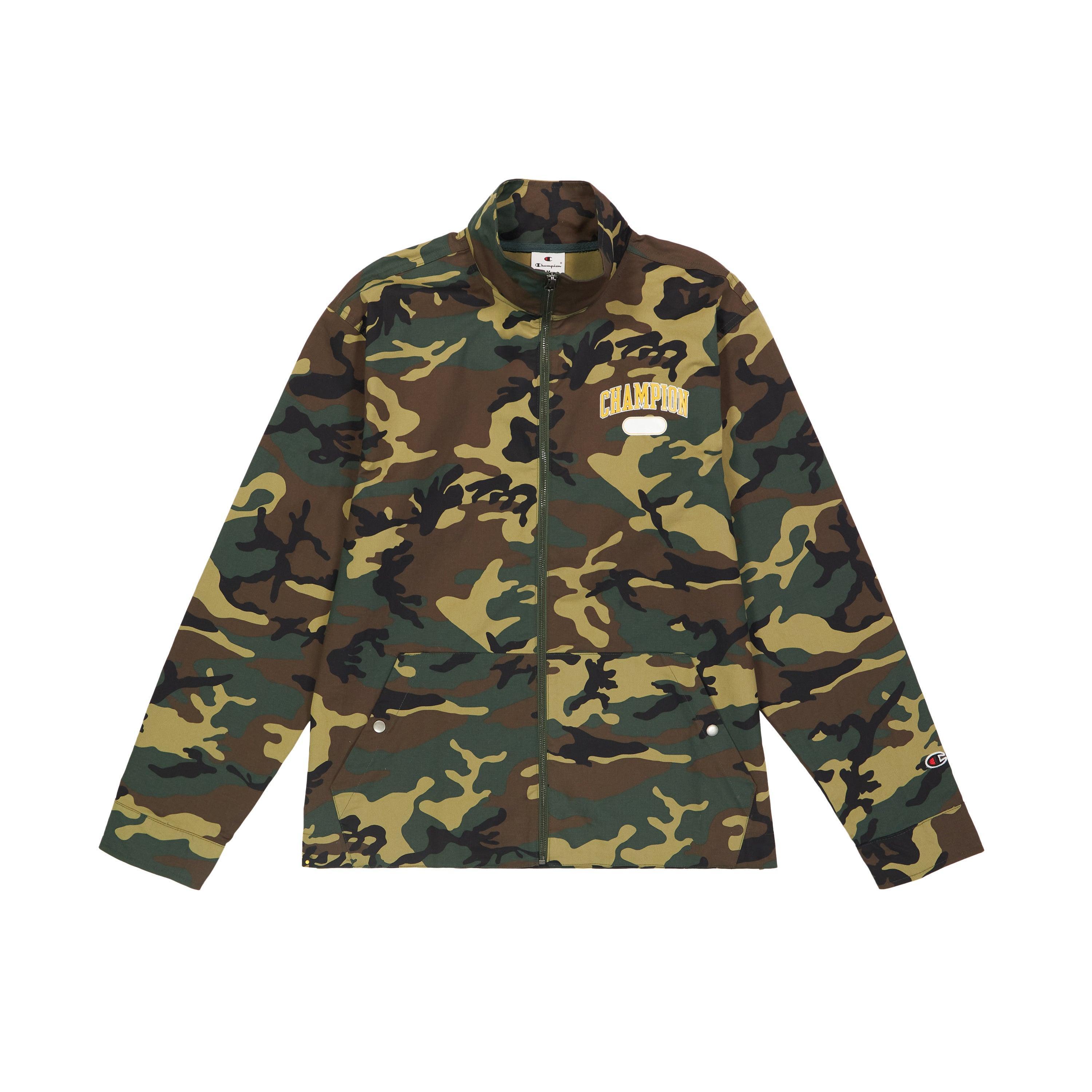 Mens Cotton Twill Jacket, Arched Champion Patch Ground Green S Product Image