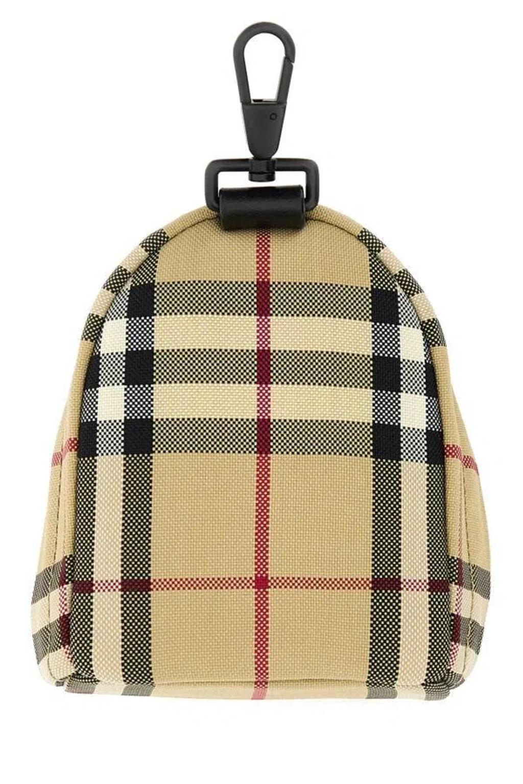 BURBERRY Men Embroidered Canvas Mini Jett Case In Multicolor Product Image