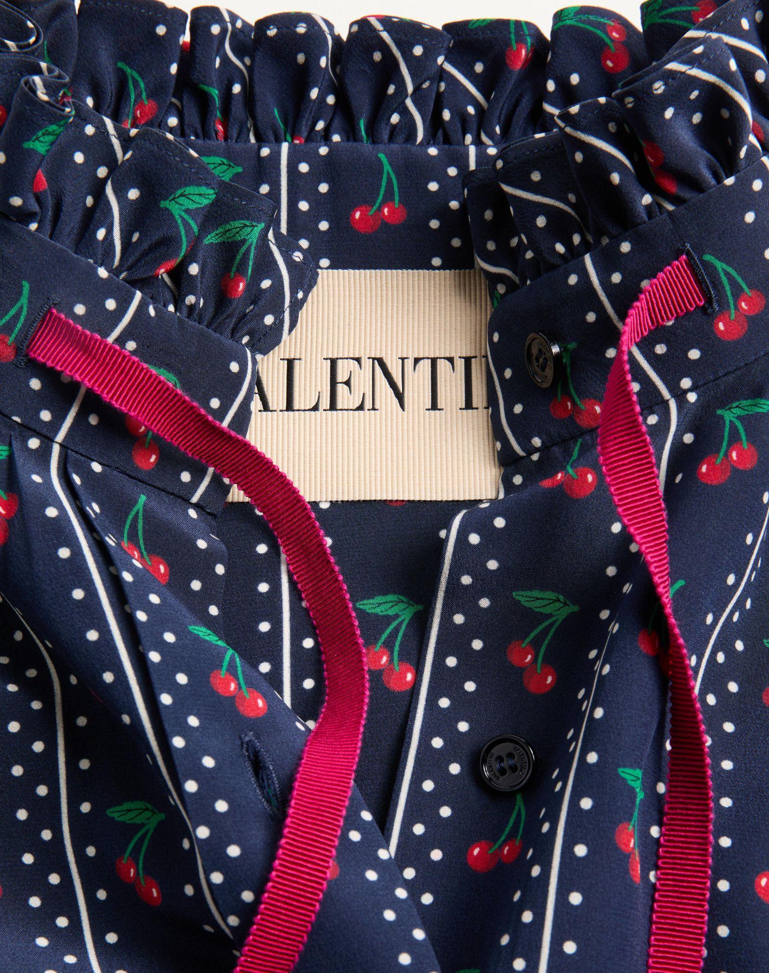 Crepe De Chine Shirt With Cherryfic Print Product Image