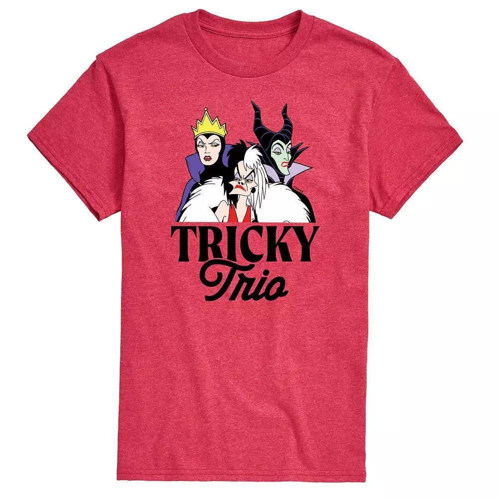 Disney Villains Men's Tricky Trio Graphic Tee, Size: XL, Red Product Image