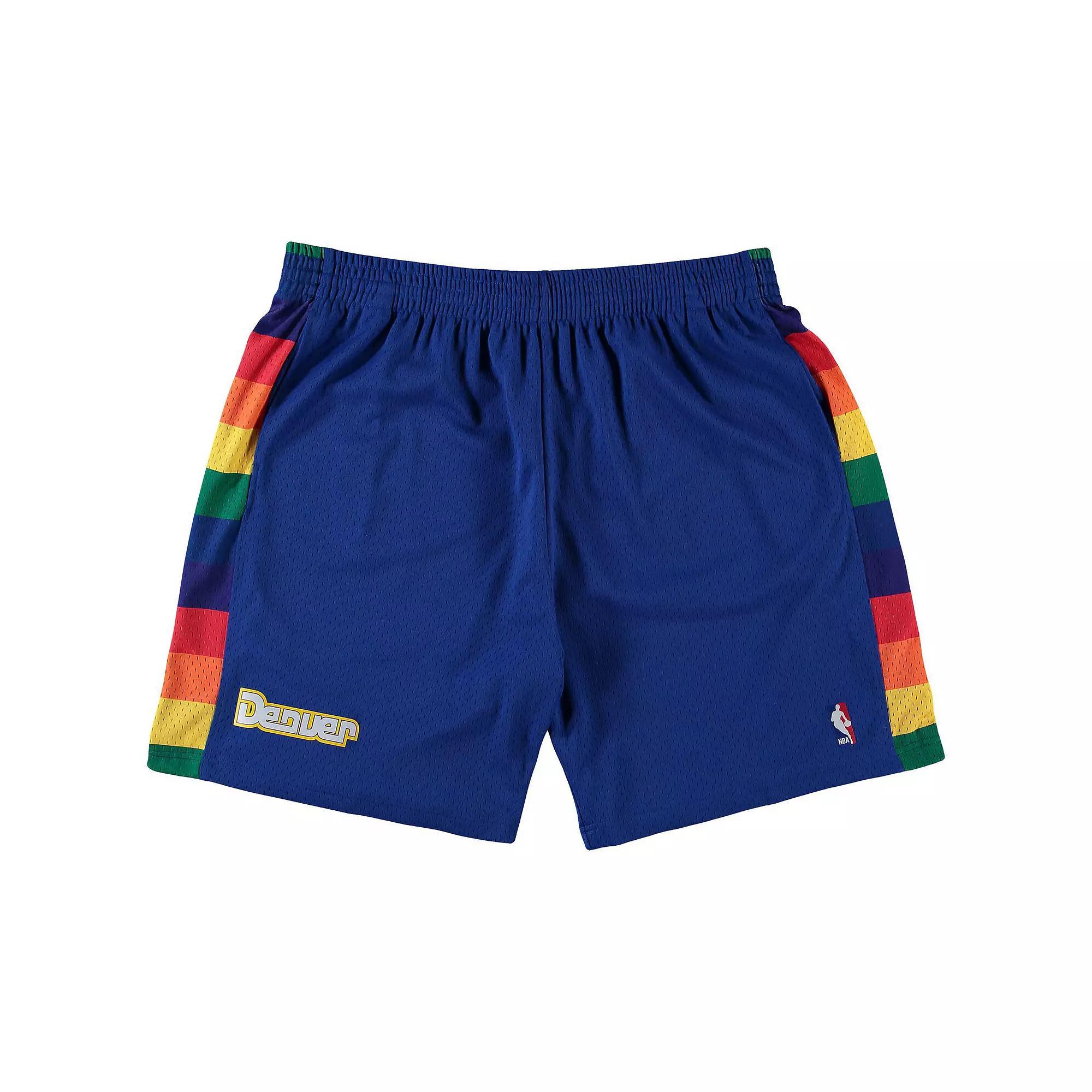 Men's Mitchell & Ness Royal Denver Nuggets Big & Tall Hardwood Classics Team Swingman Shorts, Size: 3XLT, Nug Blue Product Image