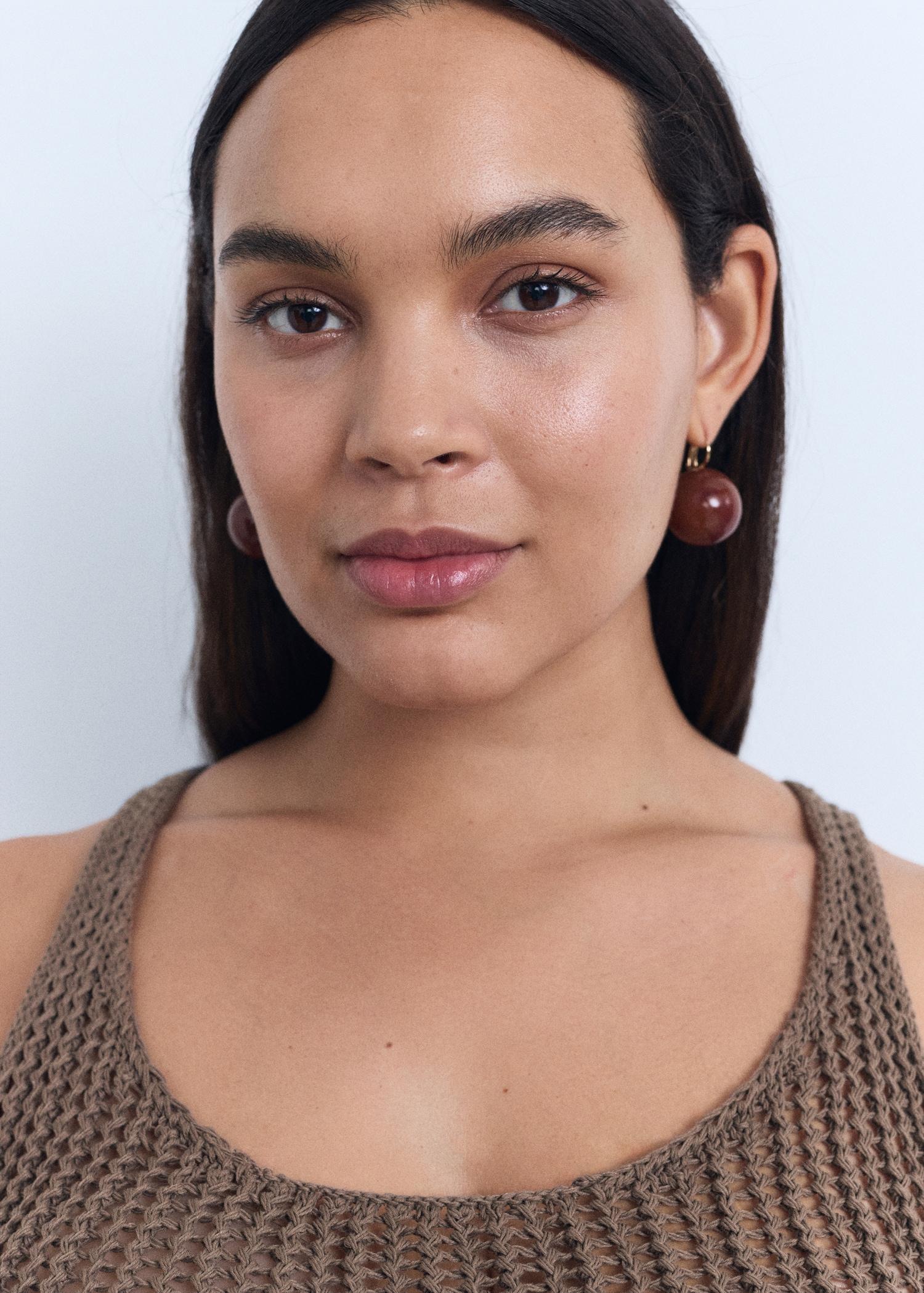 Crochet top with straps - Women | MANGO USA Product Image