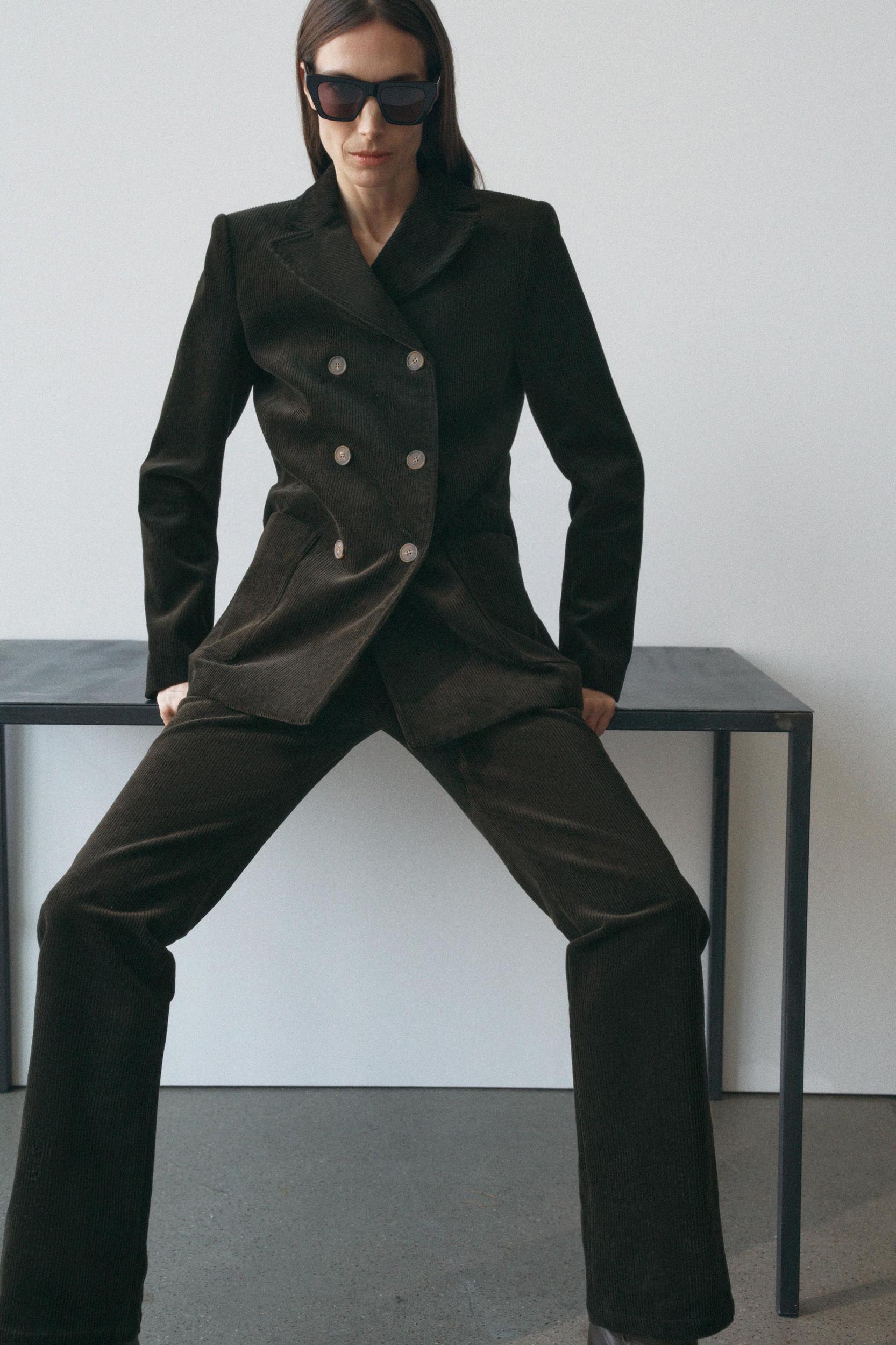 STRAIGHT LEG CORDUROY PANTS ZW COLLECTION Product Image