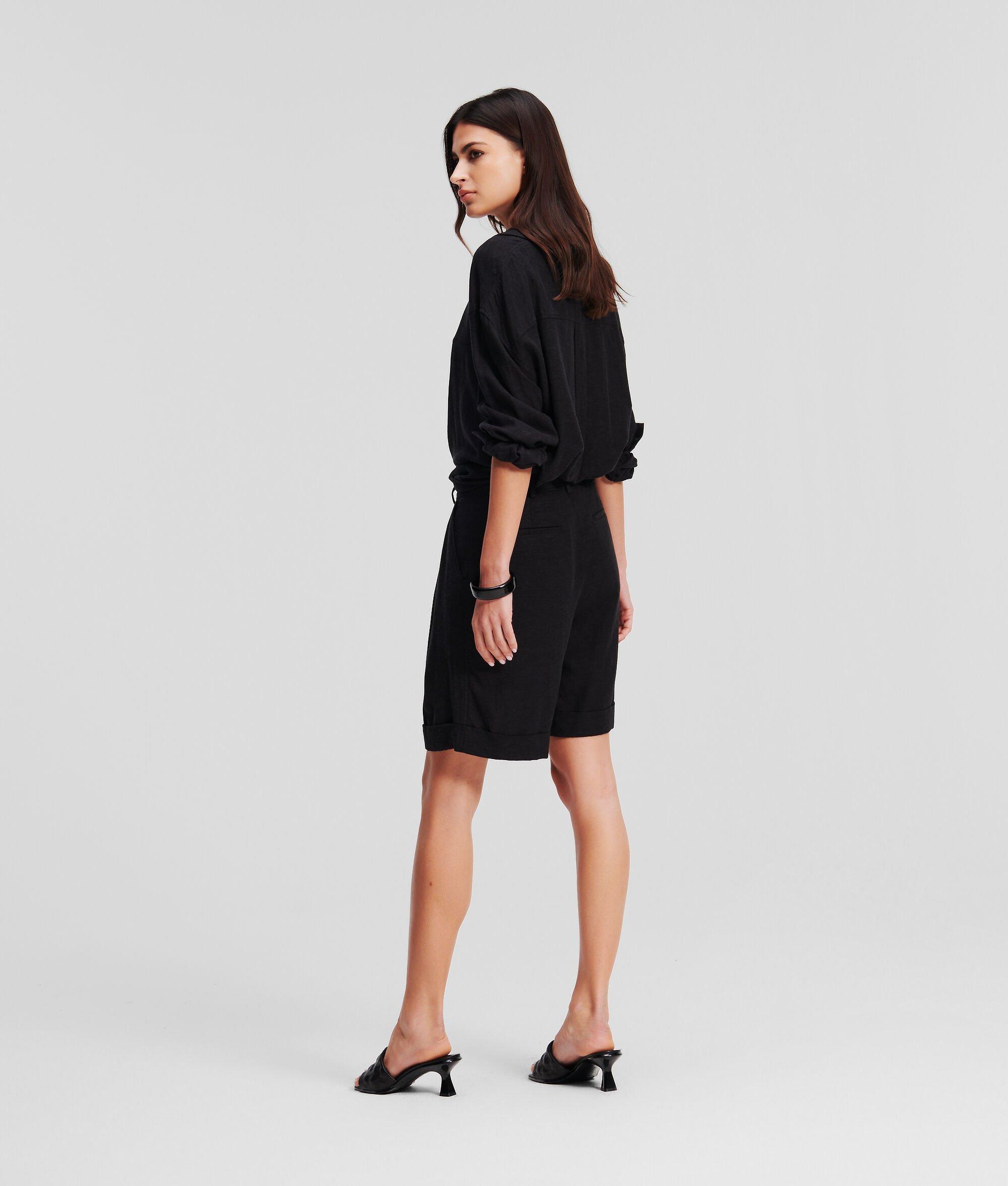 LINEN-BLEND TAILORED SHORTS Product Image