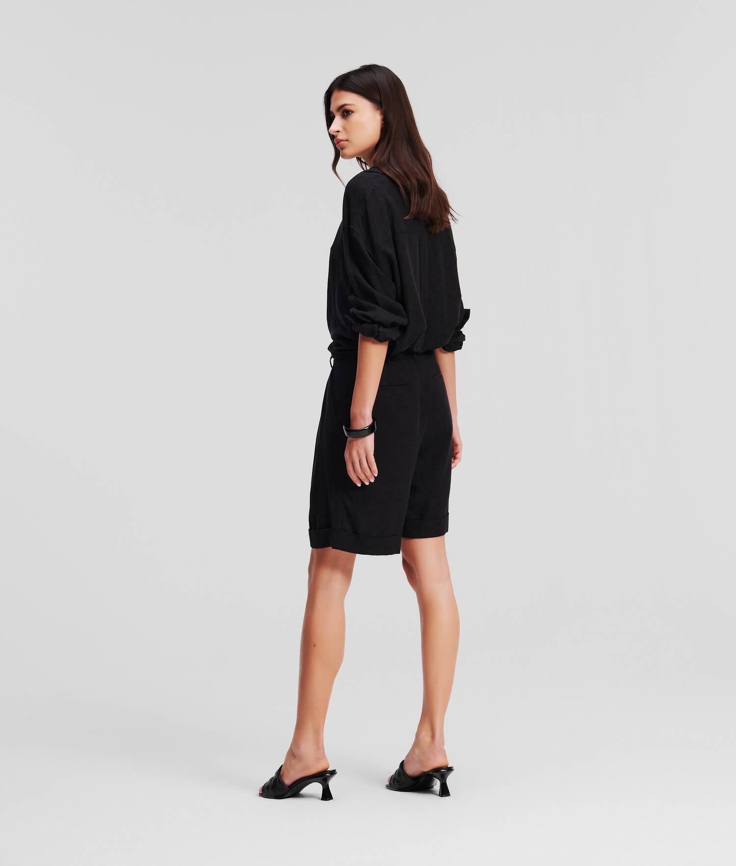 LINEN-BLEND TAILORED SHORTS Product Image
