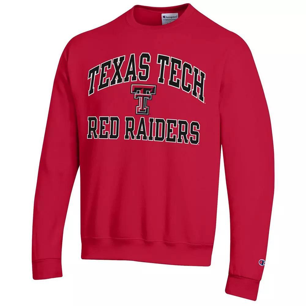 Men's Champion Red Texas Tech Red Raiders High Motor Pullover Sweatshirt, Size: 2XL Product Image