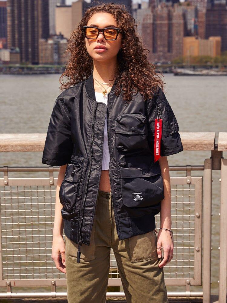 WOMEN'S L-2B SHORT SLEEVE BOMBER JACKET Female Product Image