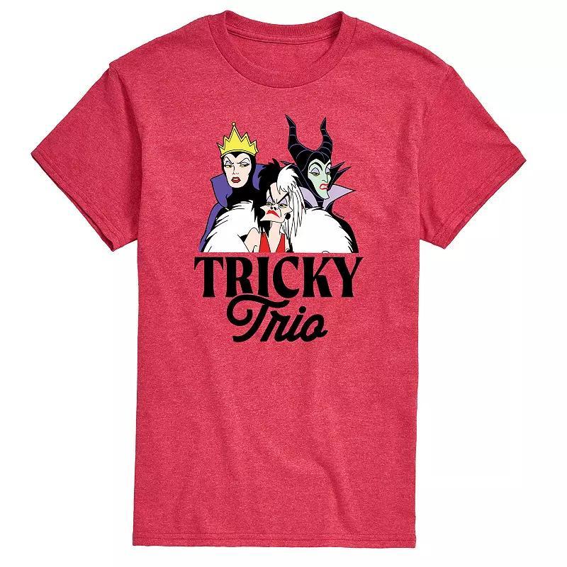 Disney Villains Men's Tricky Trio Graphic Tee, Size: XL, Red Product Image