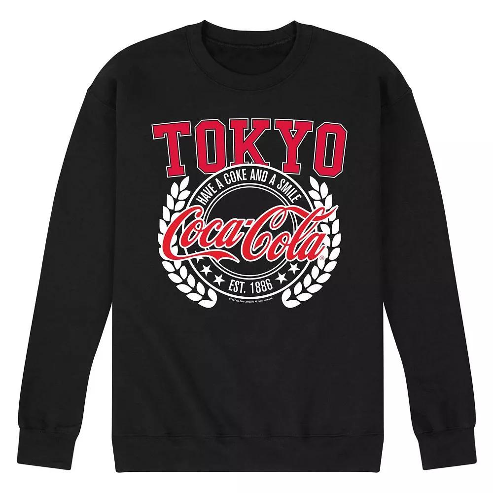 Men's Coca Cola Tokyo Fleece Sweatshirt, Size: XL, Black Product Image