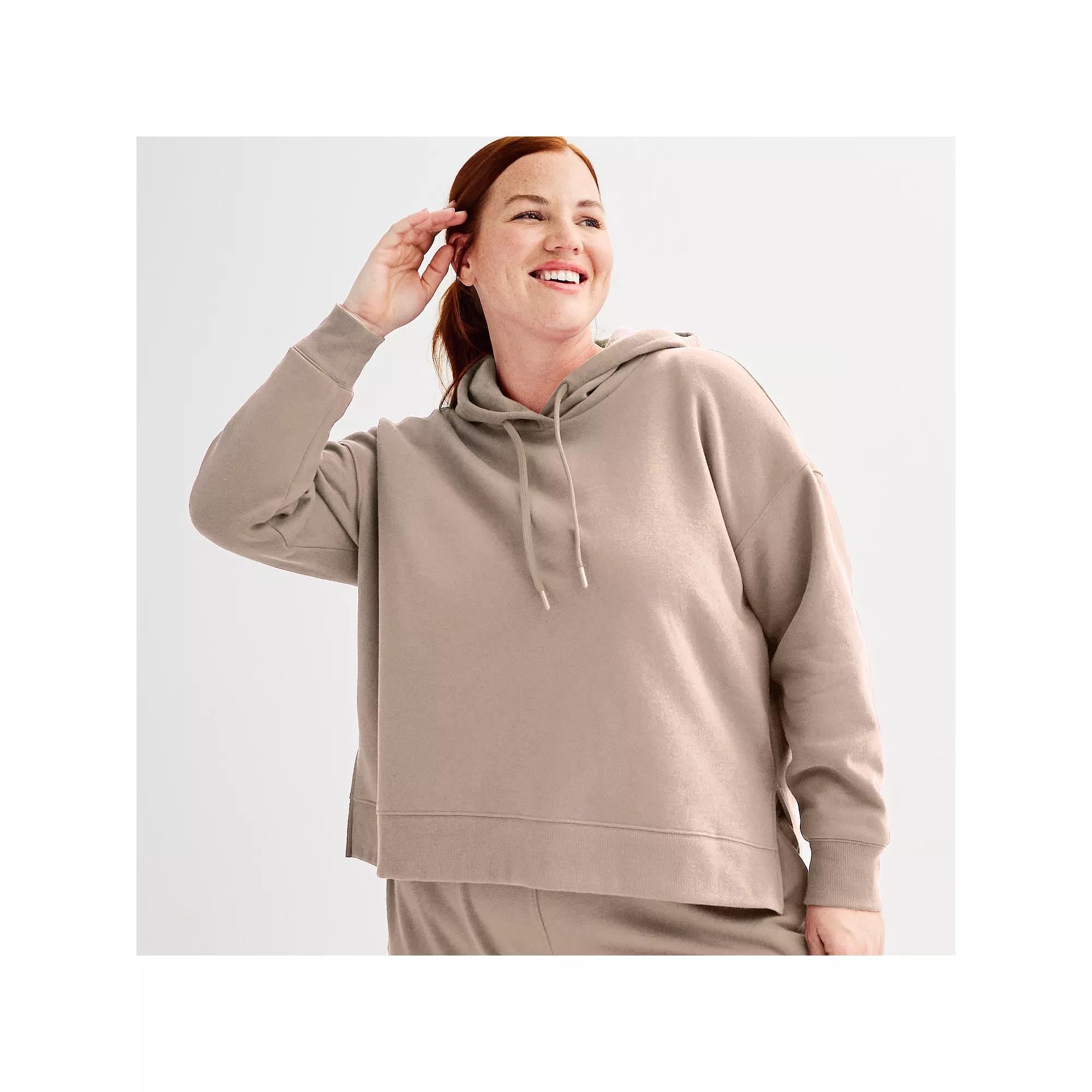 Plus Size Tek Gear® Ultrasoft Fleece Hoodie, Women's, Size: 1XL, Rugged Green Product Image