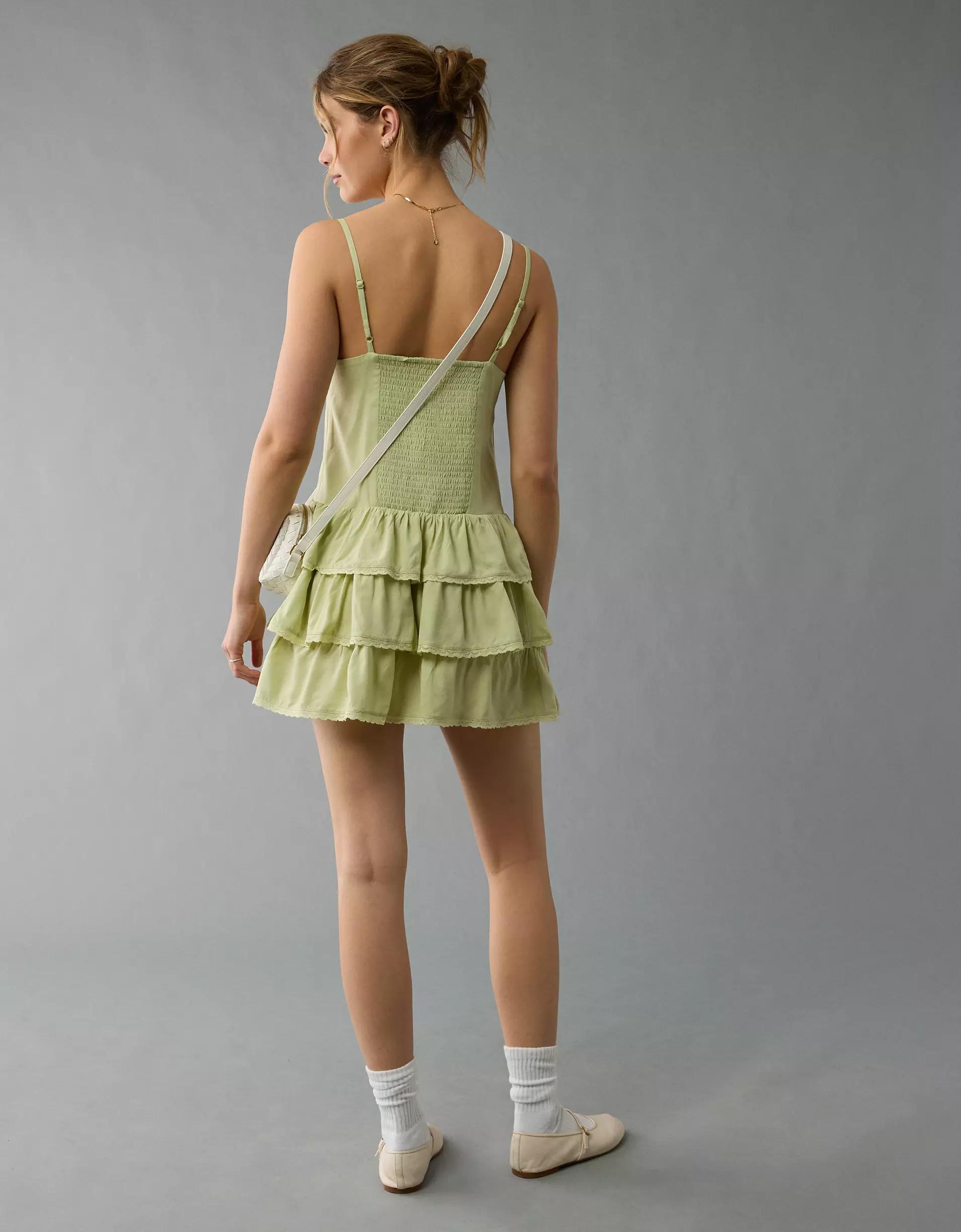 AE Catie Corset Tiered Mini Dress Product Image