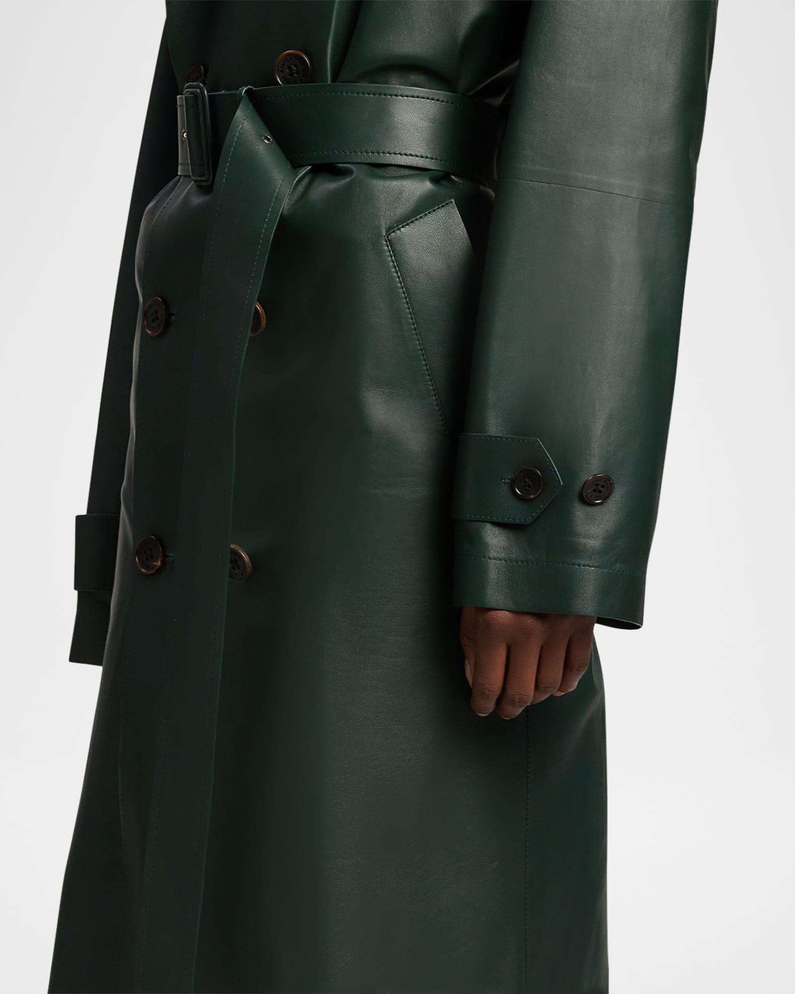 Niles Leather Trench Coat Product Image