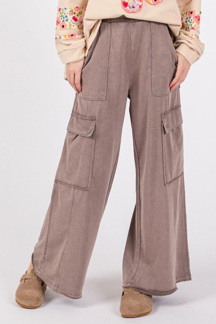 Mineral Washed Cargo Pants Product Image