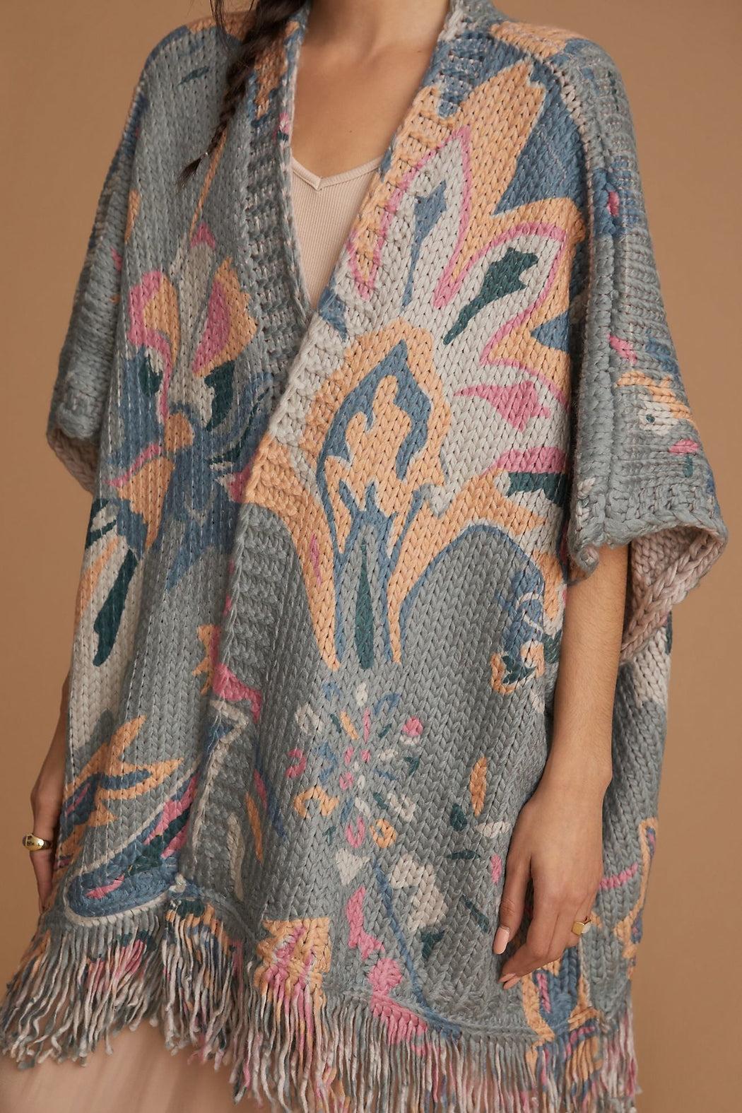Elora Knit Tassel Woven Kimono Product Image
