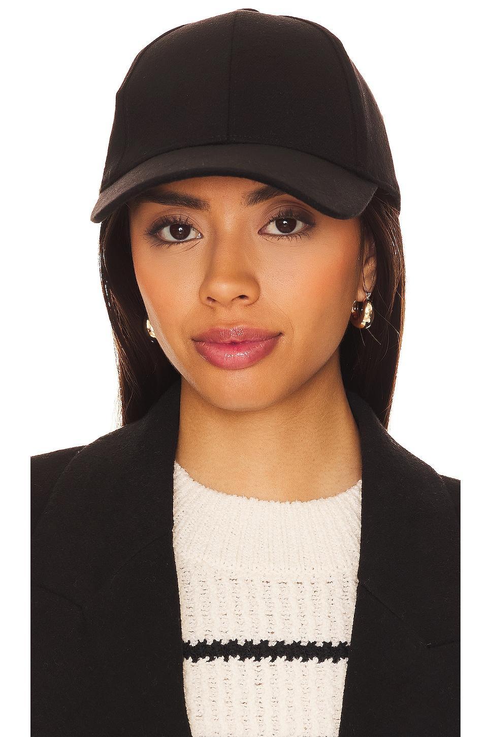 Cashmere Baseball Cap With Leather Trim Vince Product Image