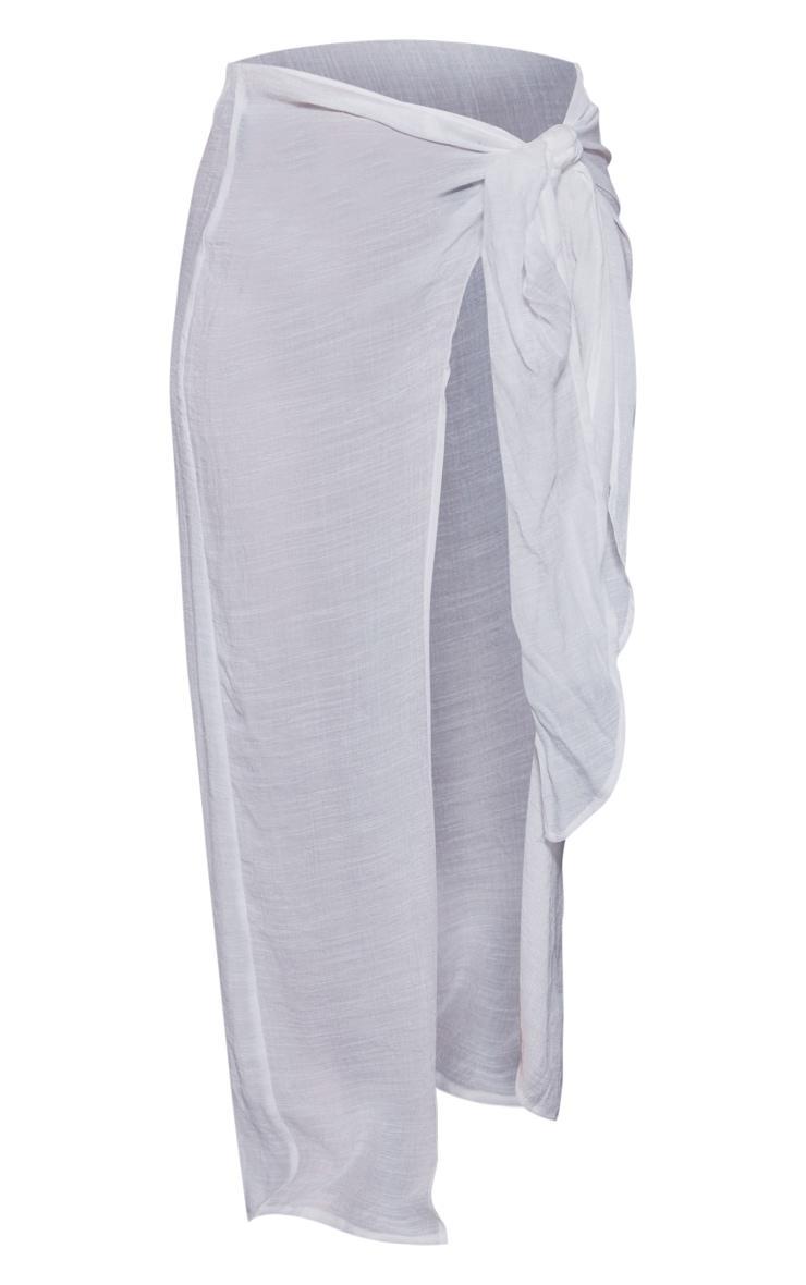 White Linen Look Beach Sarong Product Image