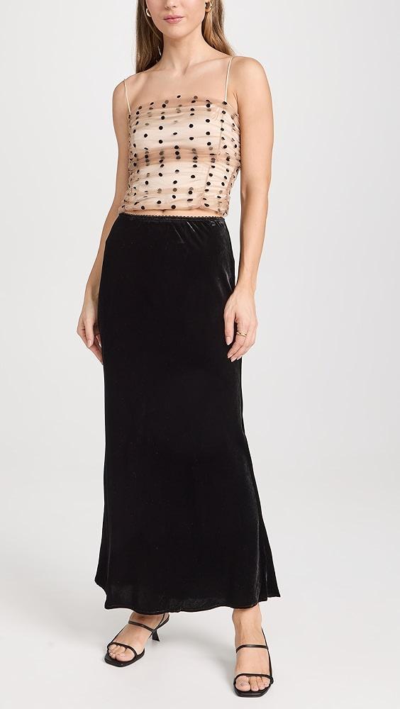 Reformation Layla Velvet Skirt | Shopbop Product Image