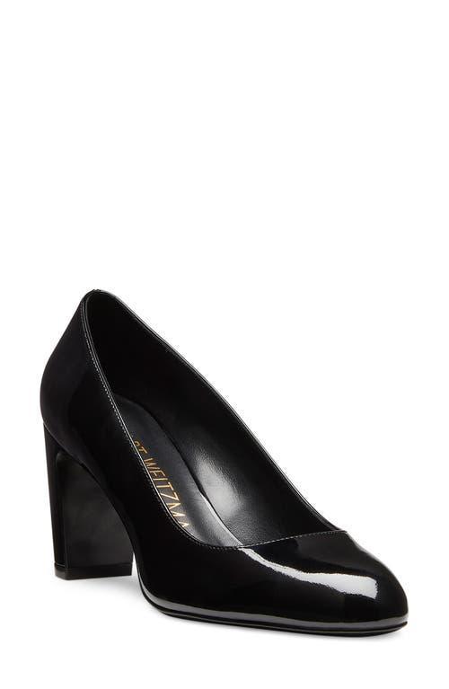 Stuart Weitzman Womens Vida 75 Almond Toe Block Heel Pumps Product Image