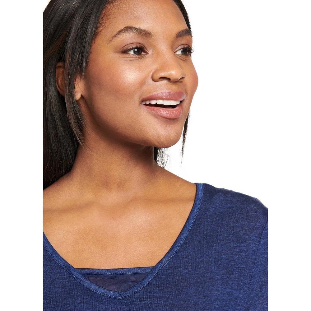 Womens Jockey Cool & Comfy Pajama Tee Teal Grey Product Image