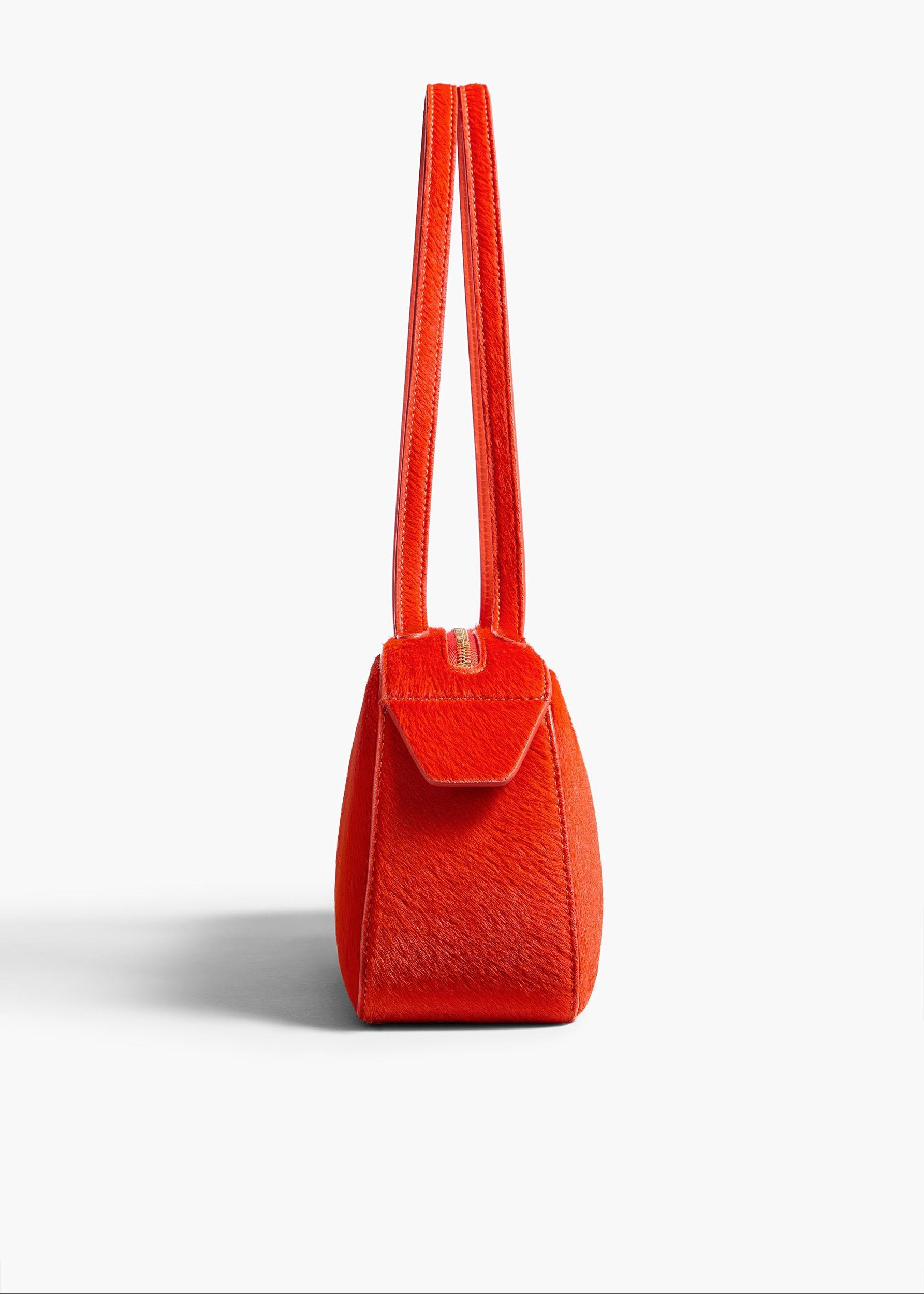 Simona Shoulder Bag in Persimmon Haircalf Product Image
