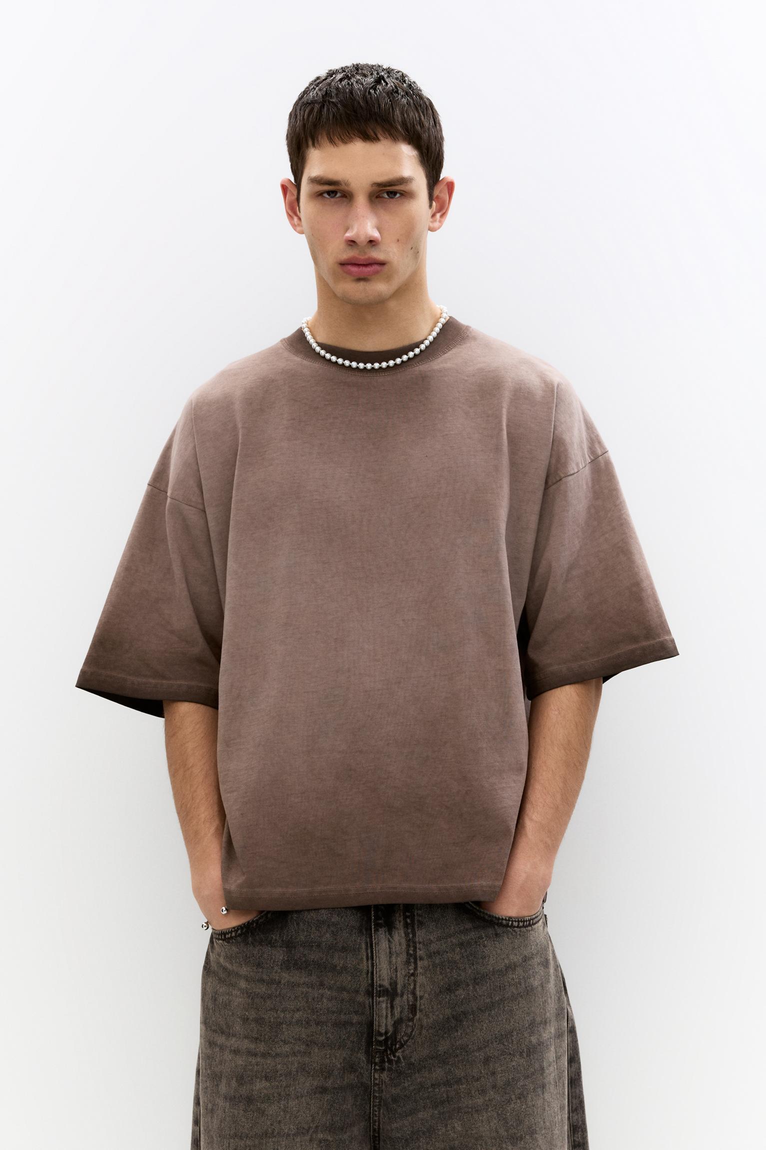 Washed effect boxy-fit T-shirt Product Image