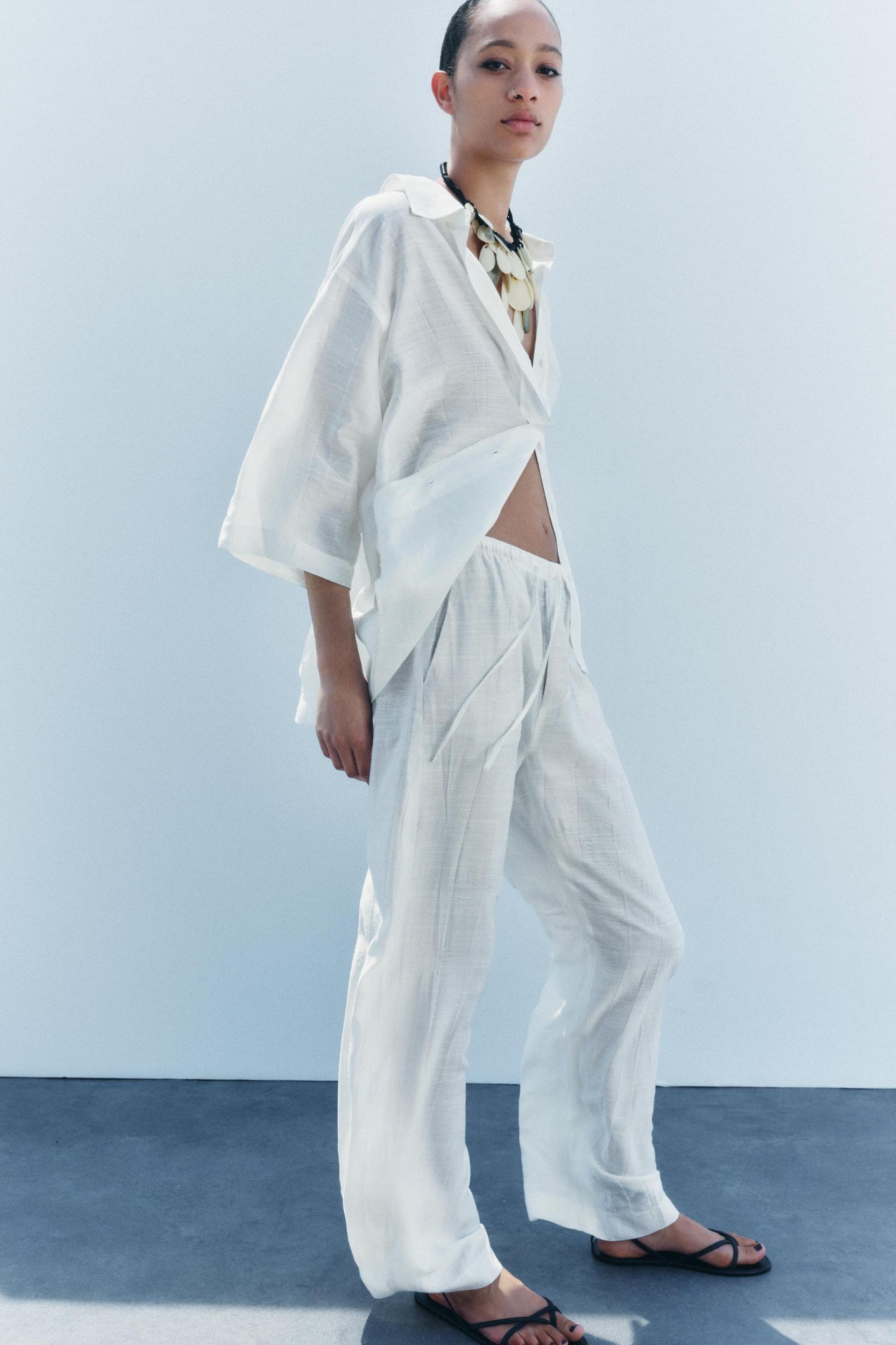 JACQUARD PANTS ZW COLLECTION Product Image