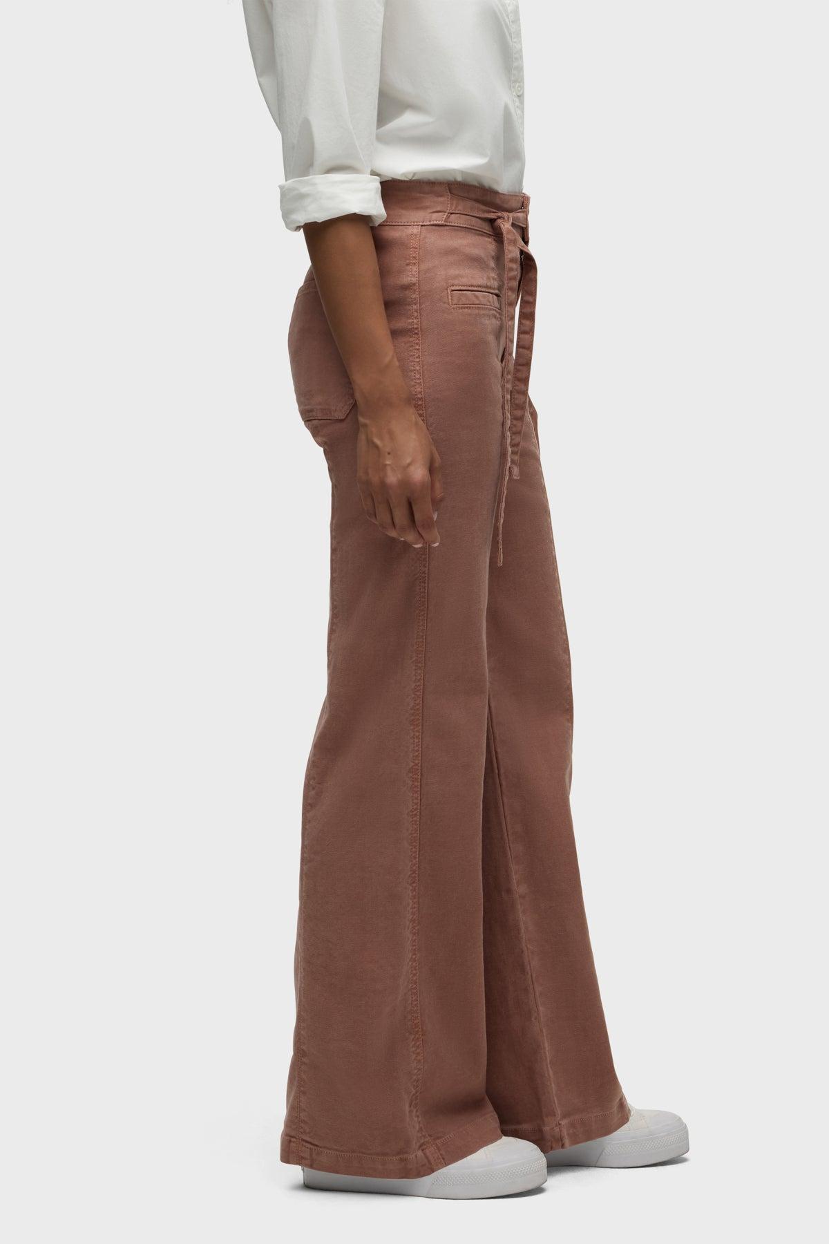 Tie Waist Pintucked Trouser Pant Female Product Image