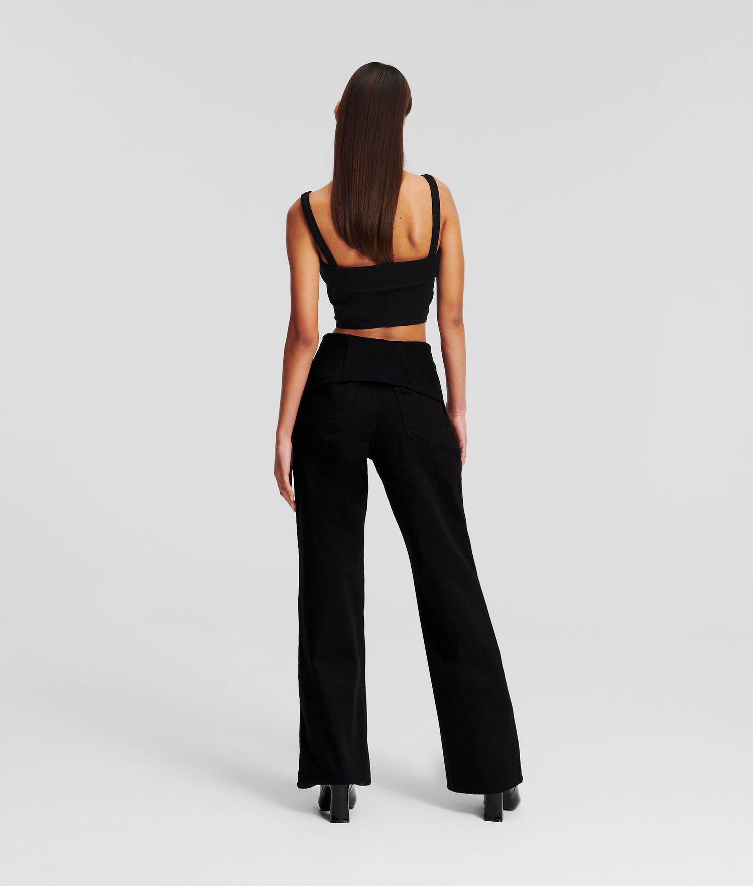 KLJ FOLDED WAISTBAND RELAXED JEANS Product Image