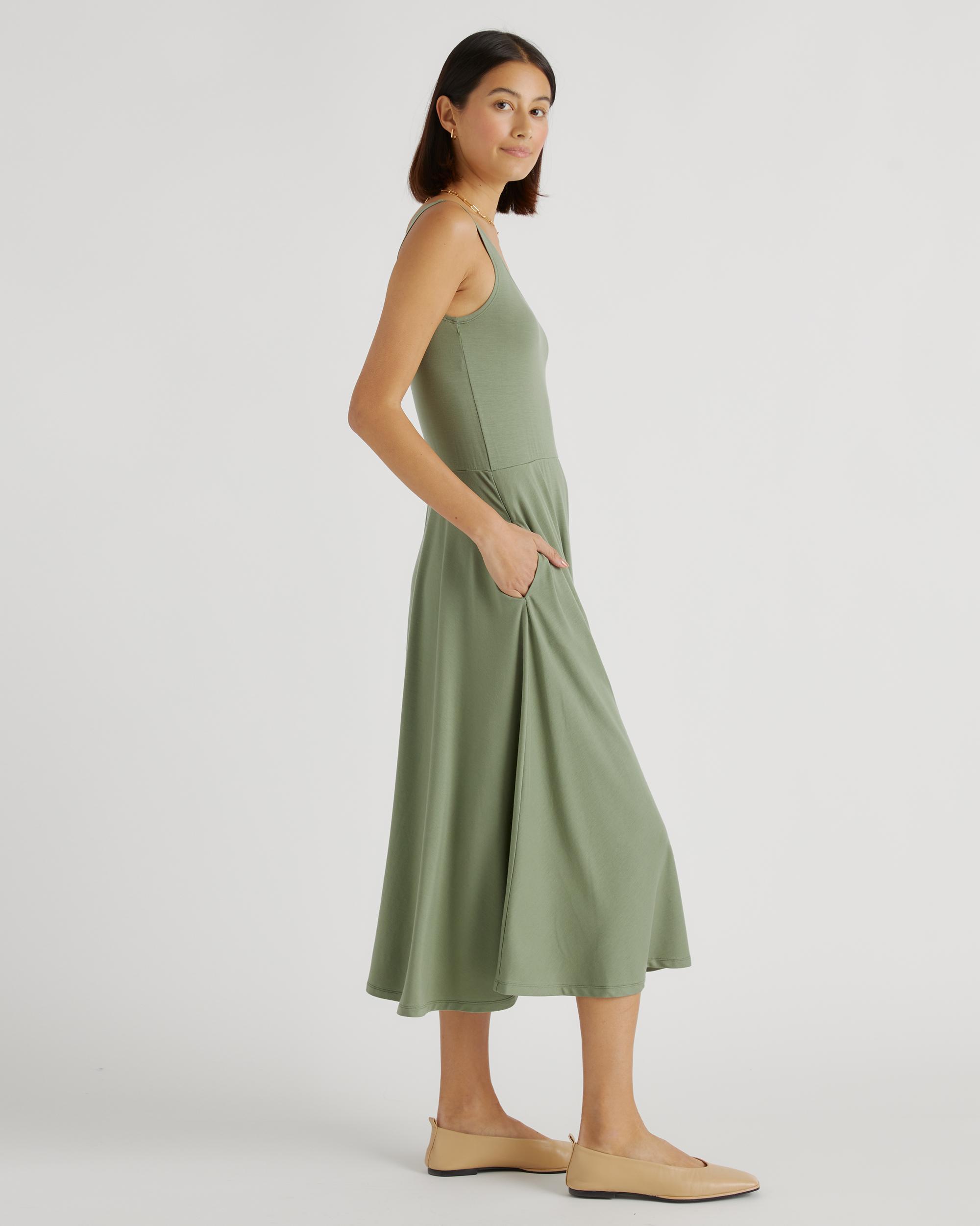 Quince | Women's Tencel Jersey Fit & Flare Dress Product Image