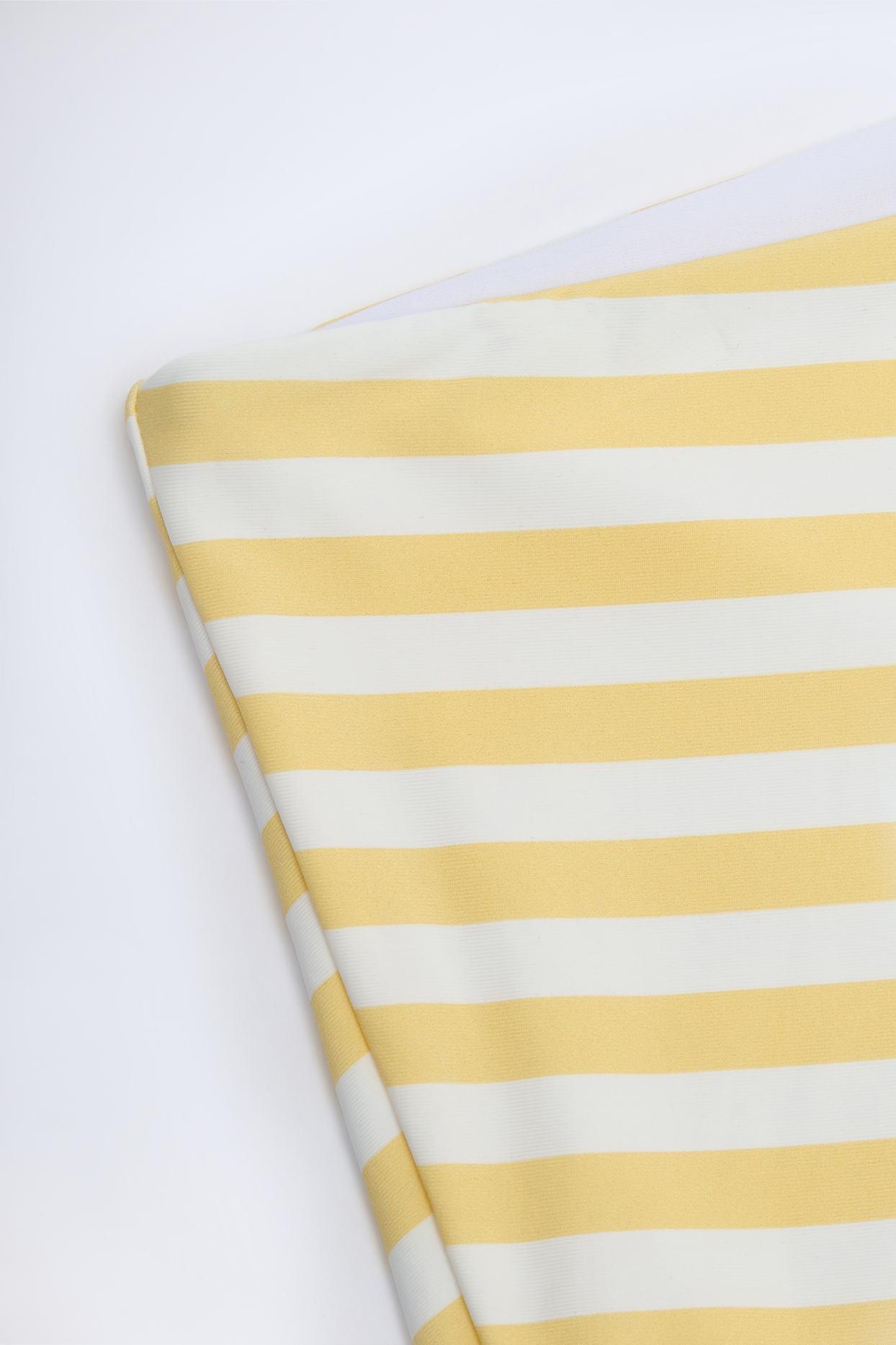 Mid-Rise Hotpants in Lemon Yellow Stripe Product Image