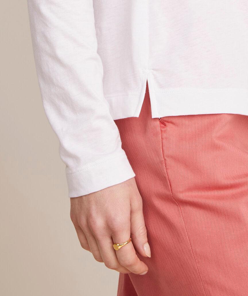 Pima Cotton Long-Sleeve Crewneck Tee Product Image