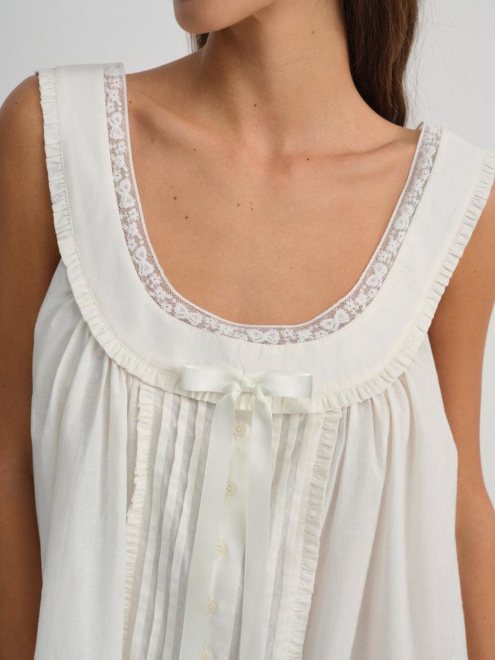 Venetia Slip Dress — White Product Image