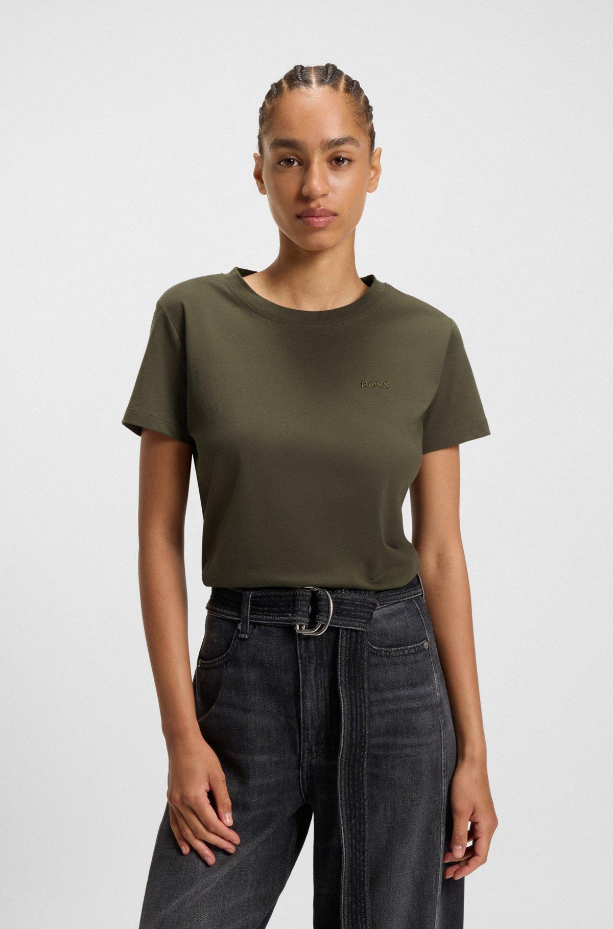 Cotton-jersey T-shirt with logo detail Product Image